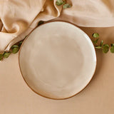 Karaca Aria Reactive Glaze Pizzateller 32 cm Beige