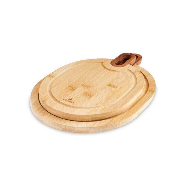 Karaca Ovelcut 2-teiliges Bambus-Schneidebrett-Set Holz