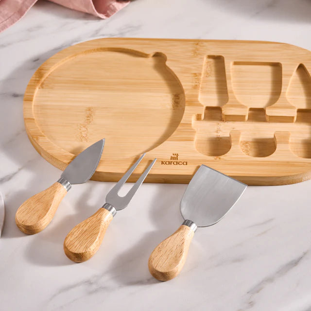 Karaca Cheesekit Bambus Schneideset Farblos