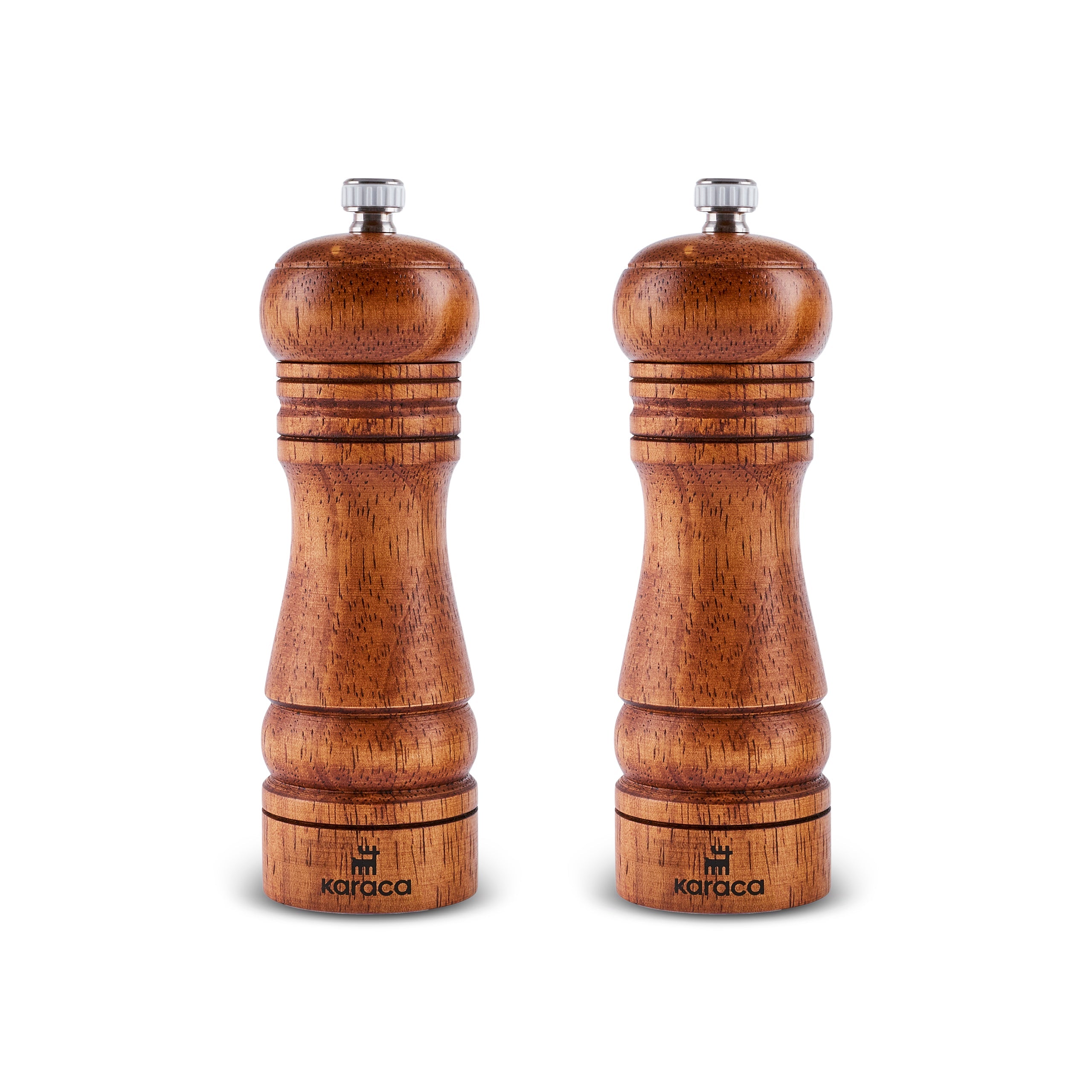 Karaca Naturegrind 2-teiliges Holz Gewürzmühle Set