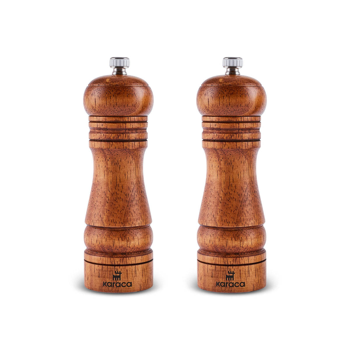 Karaca Naturegrind 2-teiliges Holz Gewürzmühle Set