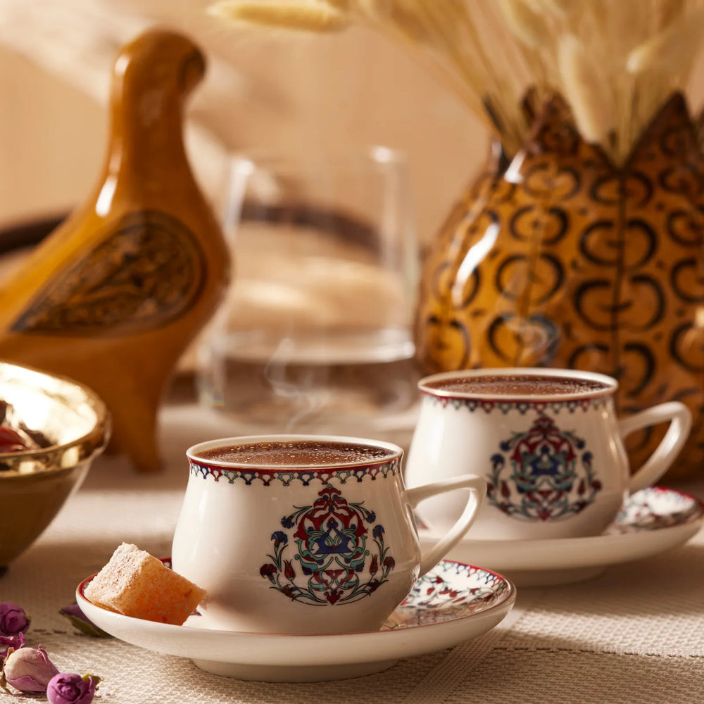 " Karaca Nakkaş 12-teiliges Espressotassen-Set für 6 Personen "