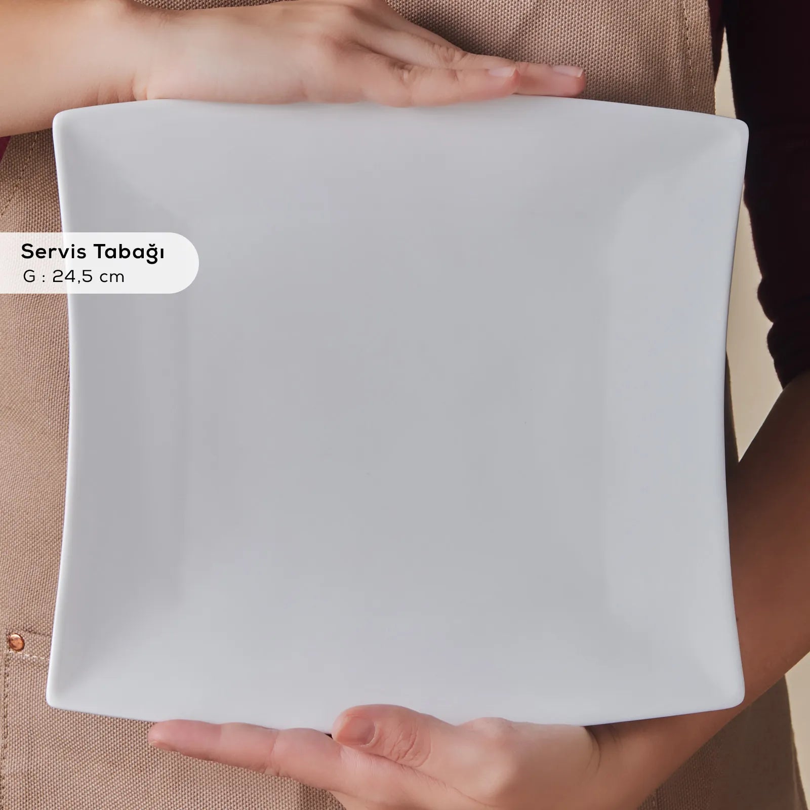 " Karaca Stream Pure Perfect Weiß 32-Teiliges 6-Personen Frühstücksset Quadrat "