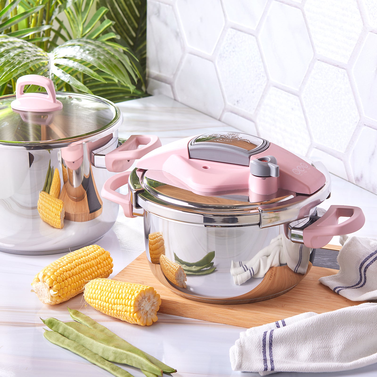 " Karaca Perfect Pink 4+6 Liter Schnellkochtopf-Set "