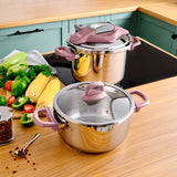 " Karaca Perfect Pink 4+6 Liter Schnellkochtopf-Set "