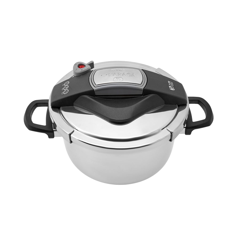 " Karaca Perfect Gray 4 + 6 Liter Schnellkochtopfset "