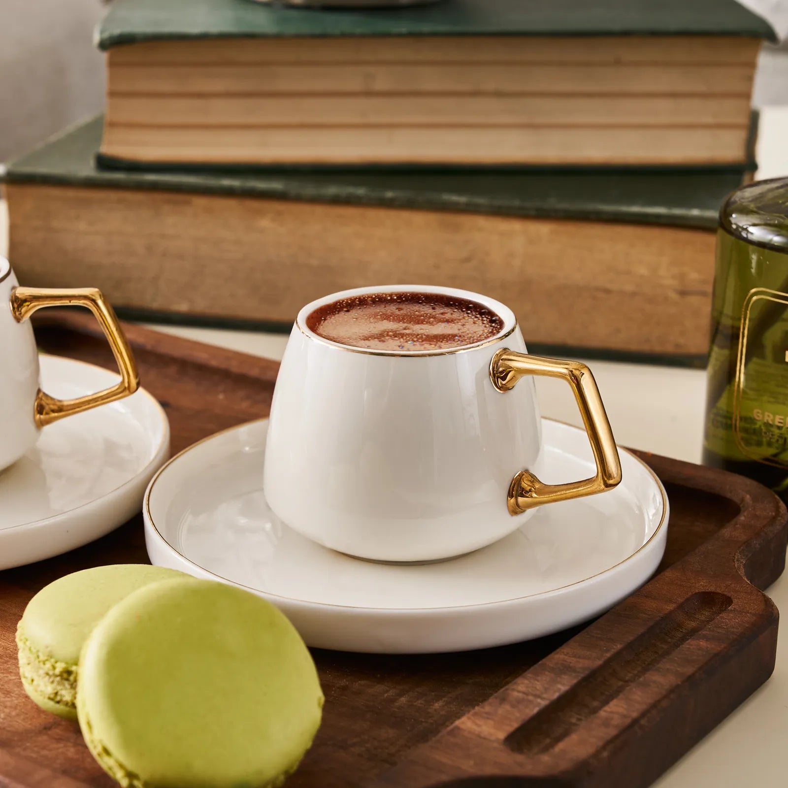 " Karaca Streamline Saturn Kaffeetassen-Set für 6 Personen Gold "