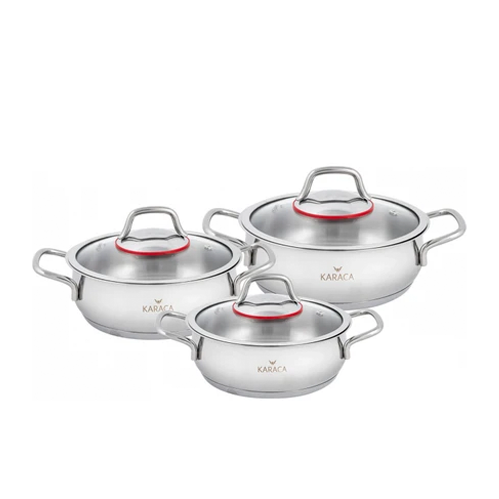 " Karaca Emirgan Kochtopf- Set Edelstahl, 6- teilig, Midi Set "