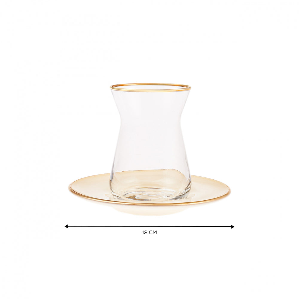 " Karaca Retro Beige Teeservice für 6 Personen "
