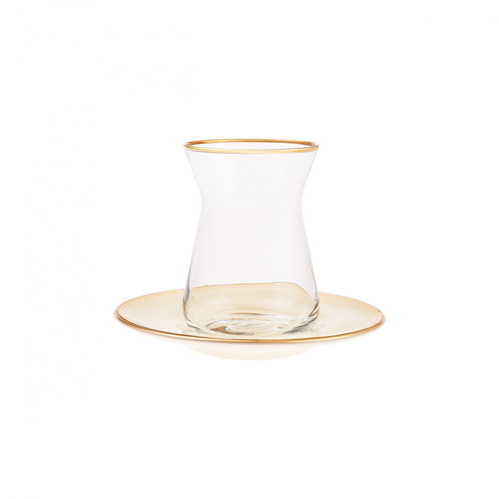 " Karaca Retro Beige Teeservice für 6 Personen "