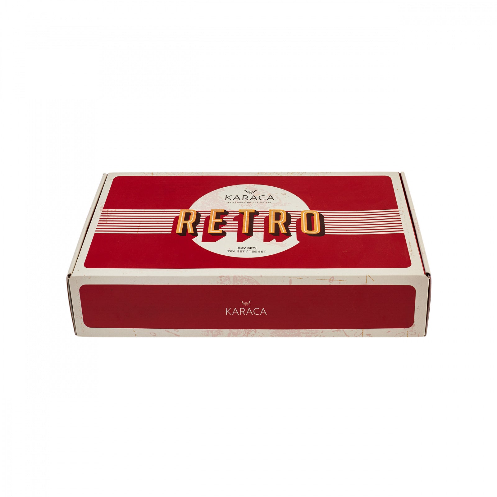 " Karaca Retro Beige Teeservice für 6 Personen "
