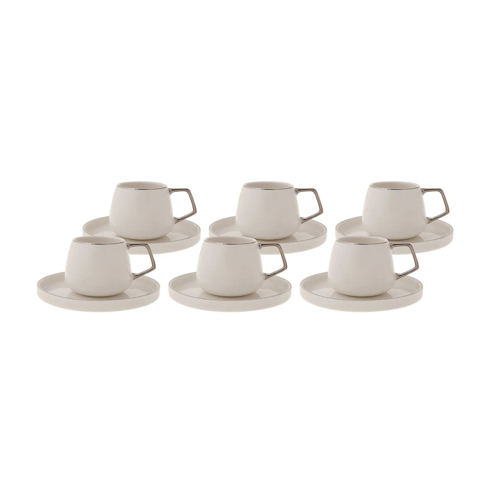 " Karaca Streamline Saturn Platinum 6 Personen Kaffeetasse Set "
