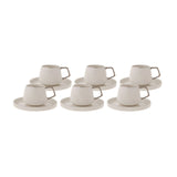 " Karaca Streamline Saturn Platinum 6 Personen Kaffeetasse Set "