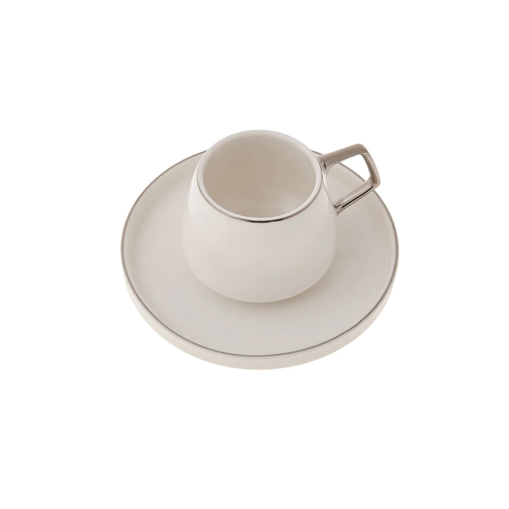 " Karaca Streamline Saturn Platinum 6 Personen Kaffeetasse Set "