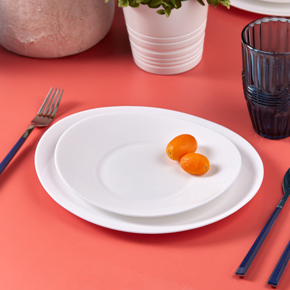 " Karaca White Pure Opal Glas Tafelservice 24-teilig für 6 Personen "