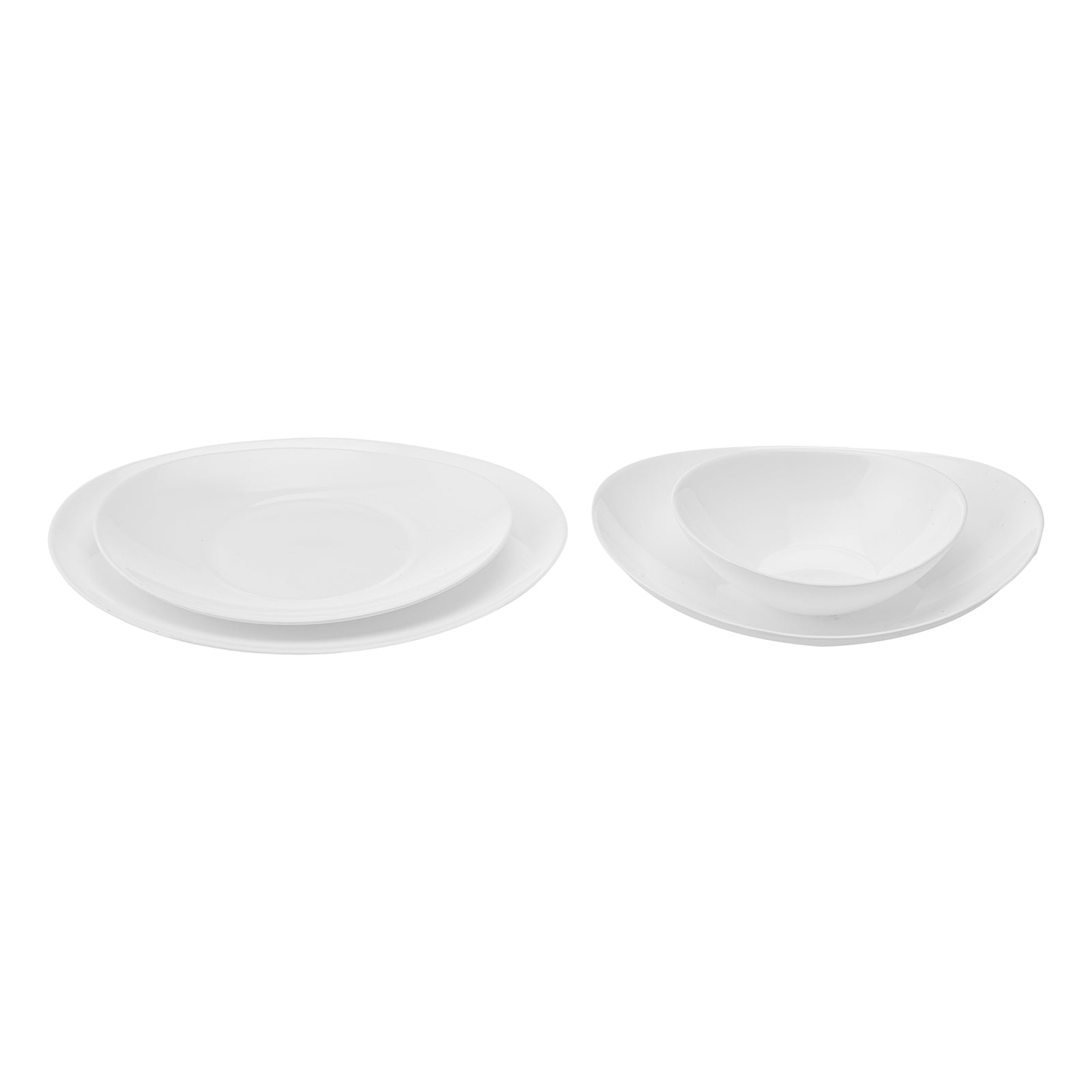 " Karaca White Pure Opal Glas Tafelservice 24-teilig für 6 Personen "