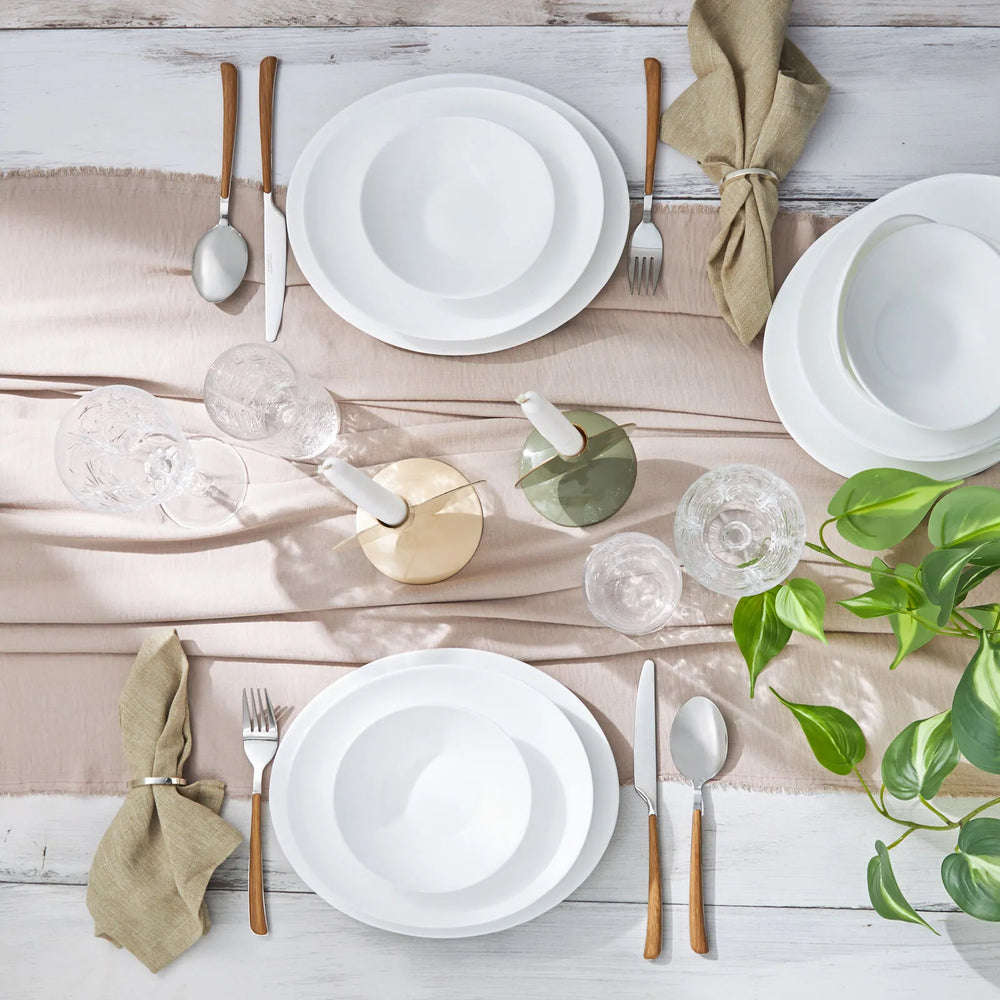 " Karaca White Pure Opal Glas Tafelservice 24-teilig für 6 Personen "