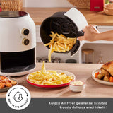 " Karaca Multifry Weiß Heißluftfritteuse Ölfreie Fritteuse, 3.5L, 1300W "