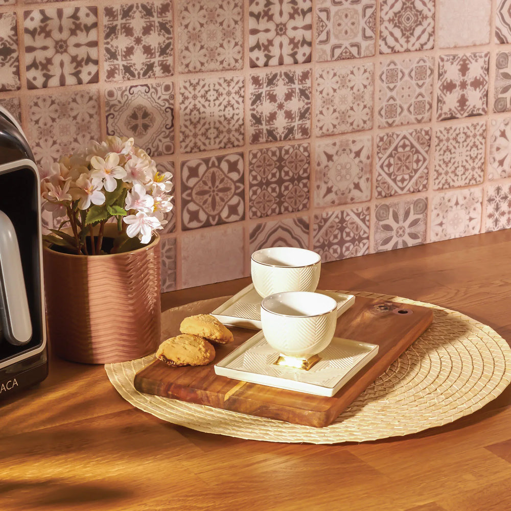 " Karaca Art Deco Cream Cremefarbenes 2 Personen Kaffeetassen Set "