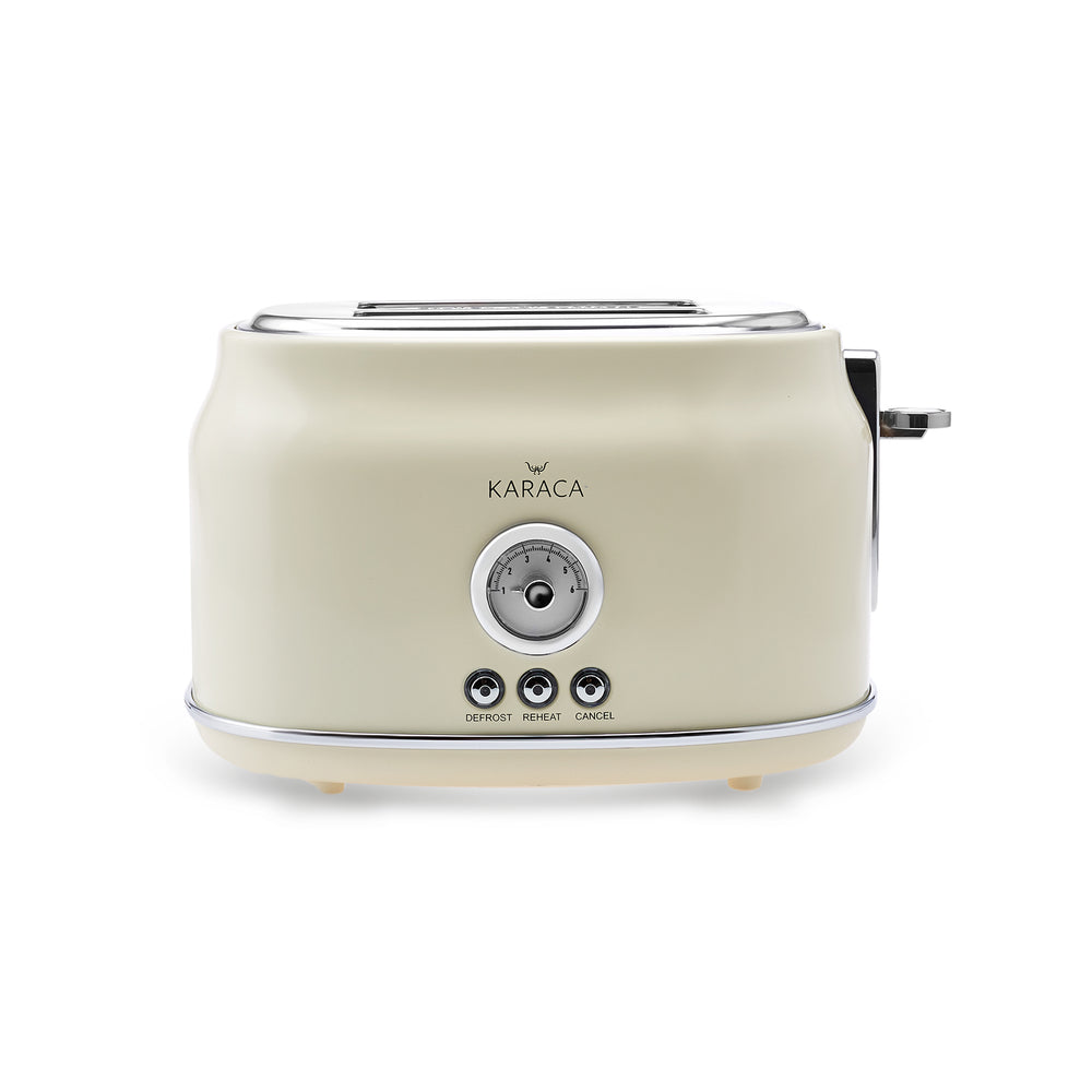 " Karaca Retro Cremefarbenes Toaster "