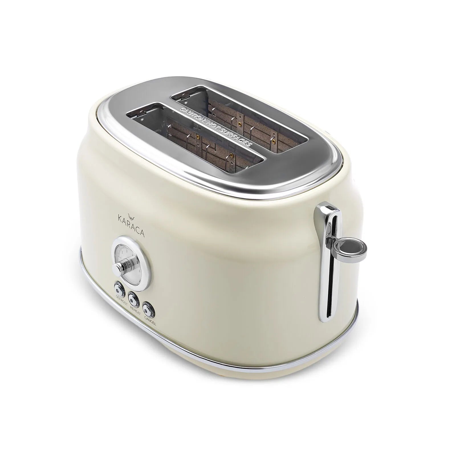 " Karaca Retro Cremefarbenes Toaster "