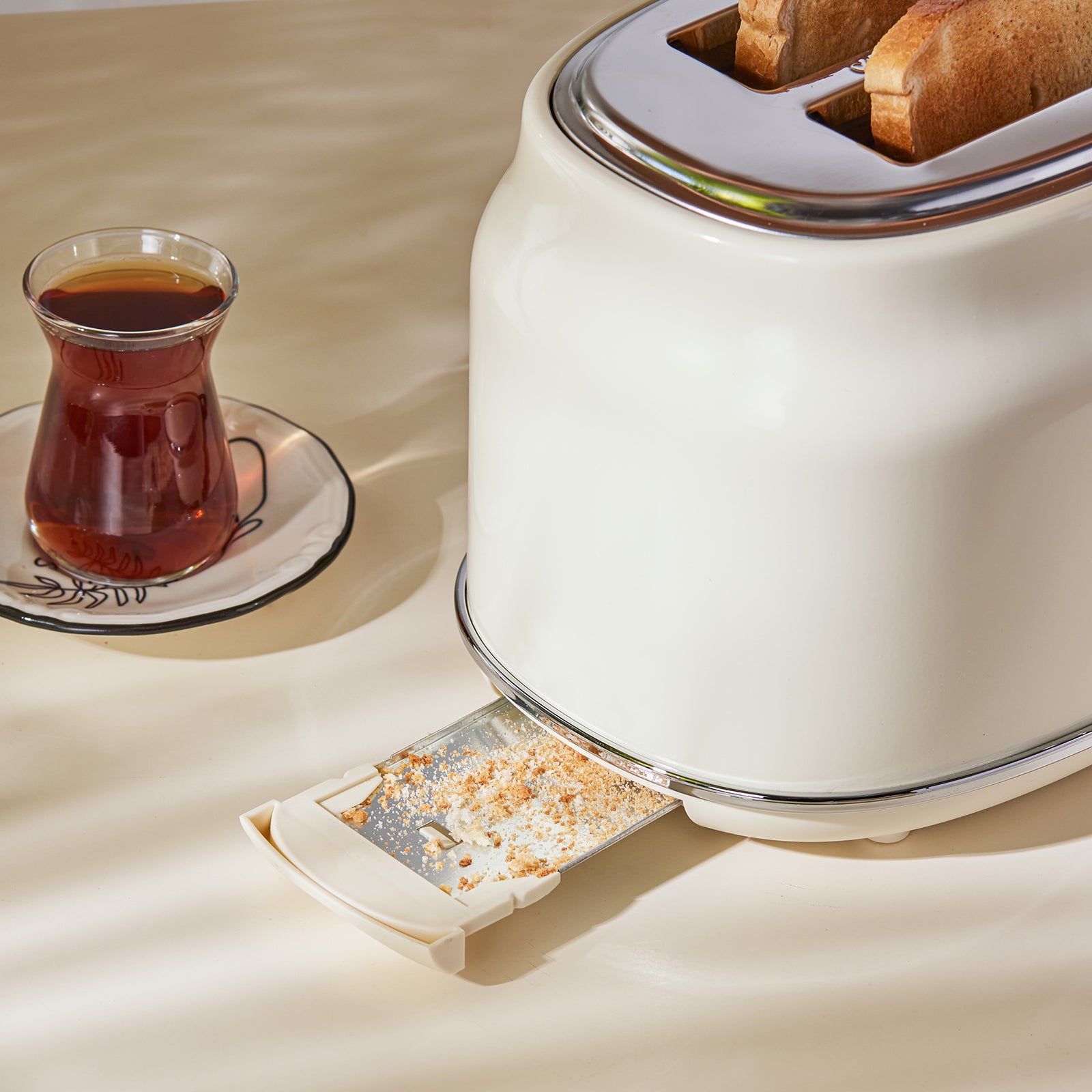 " Karaca Retro Cremefarbenes Toaster "