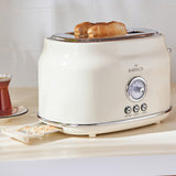 " Karaca Retro Cremefarbenes Toaster "