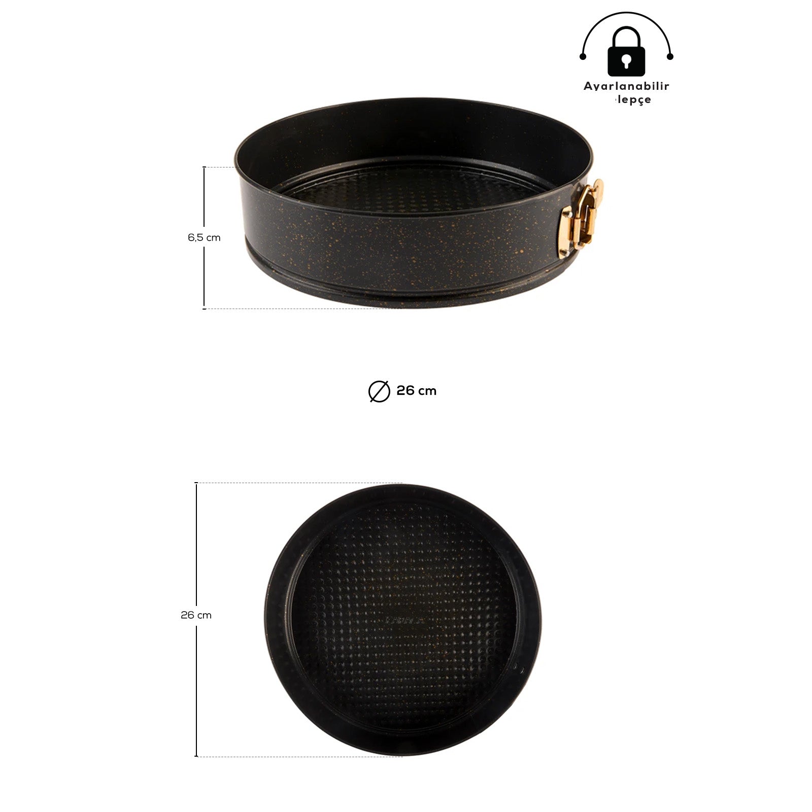 " Karaca Black Gold 26cm Springform "