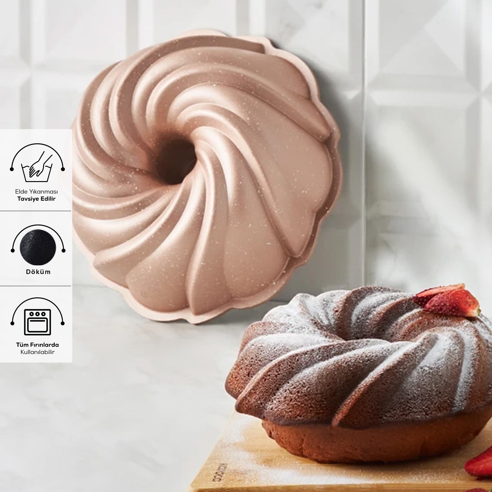 " Karaca Pare Metallische Pulver-Gusskuchenform "