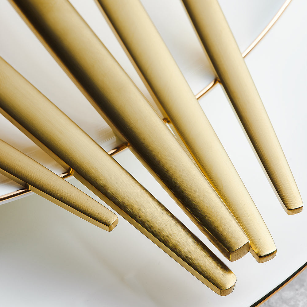 " Karaca Orion Mattgold 30-teiliges Besteckset für 6 Personen "