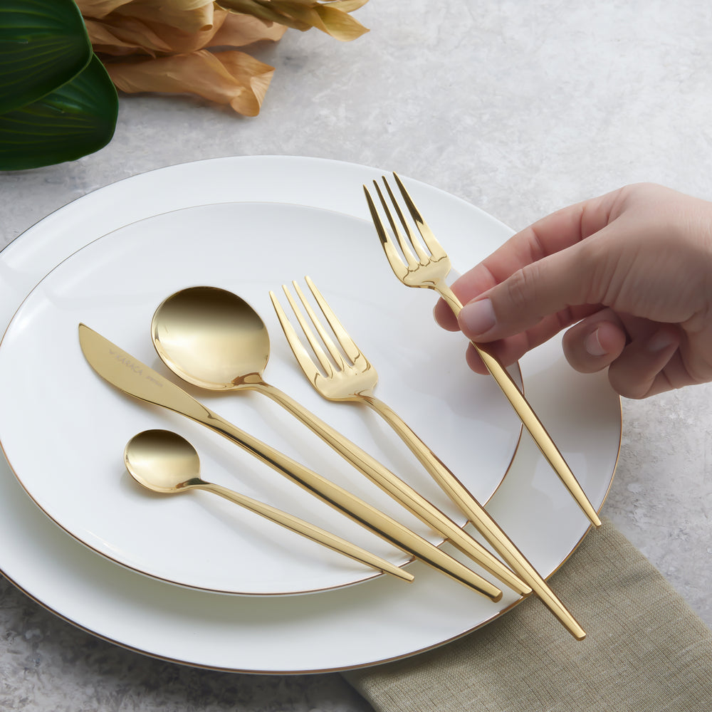 " Karaca Orion Gold 6-Personen 30-teiliges Besteckset "