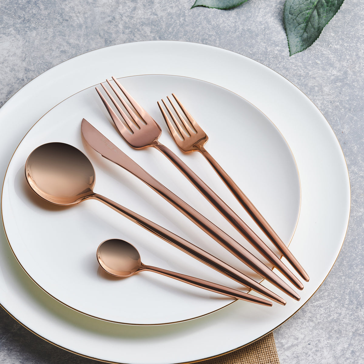 " Karaca Jupiter Rosegold 60 Teile 12 Person Boxed Cutlery Set "