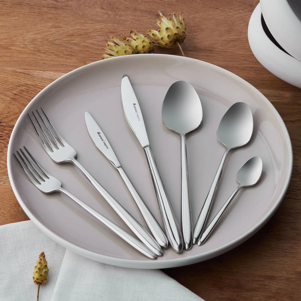 " Karaca New Flow 84-teiliges Besteckset für 12 Personen Elegance Mit Box "