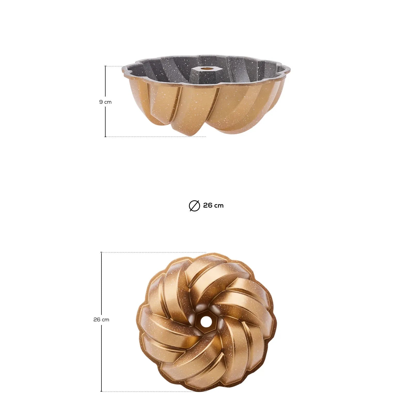 " Karaca Mesh Gold Gusseisen Kuchenform, 26 cm "