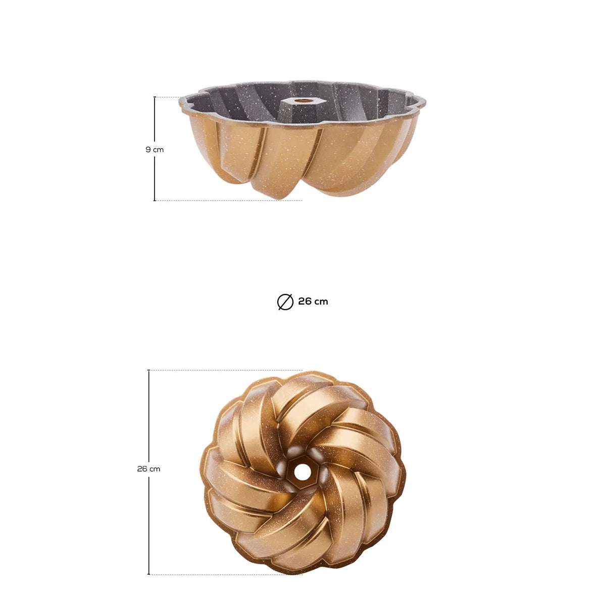 " Karaca Mesh Gold Gusseisen Kuchenform, 26 cm "