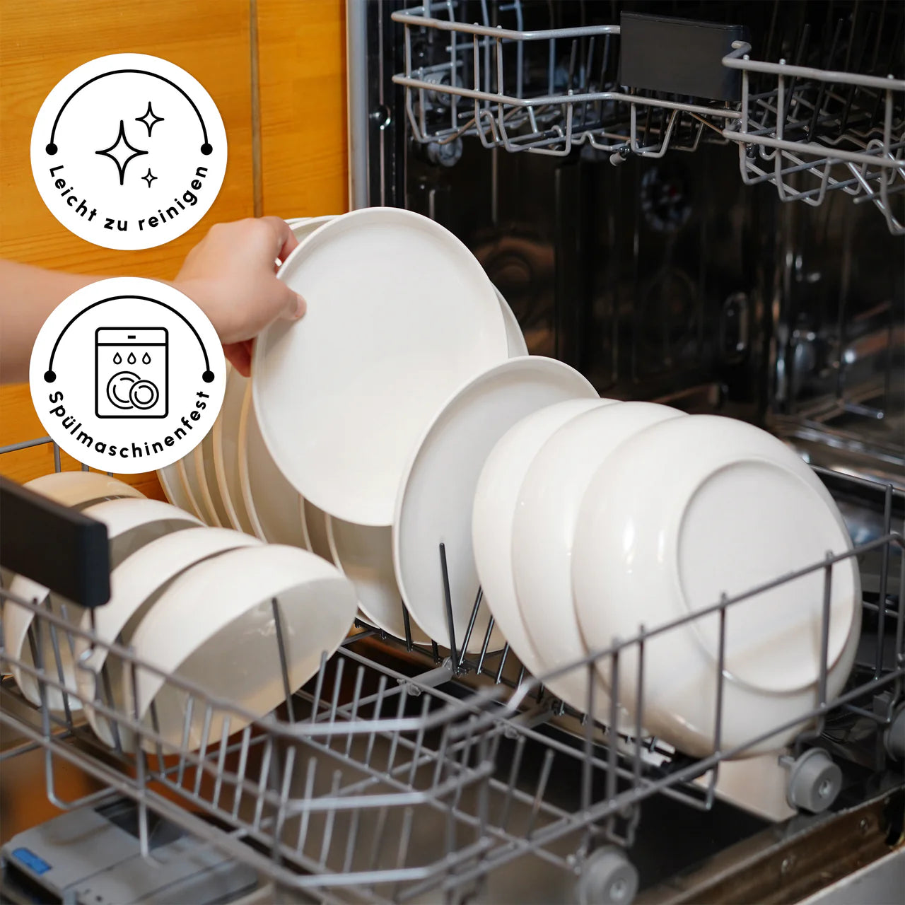 Karaca Streamline Favaro 53-Teiliges 12-Personen Geschirrset Weiss