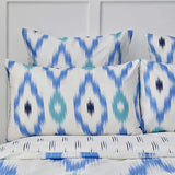 Nautica Home Ikat Bettbezug-Set aus 100 % Baumwolle 135 × 200 cm Weiss-Blau