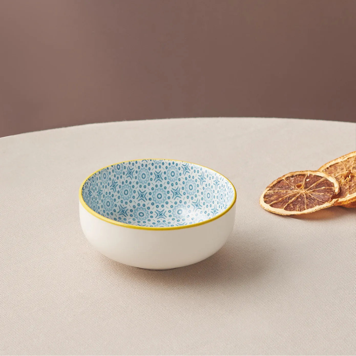 Karaca Floral Snack Schale Blau Rund 10 cm