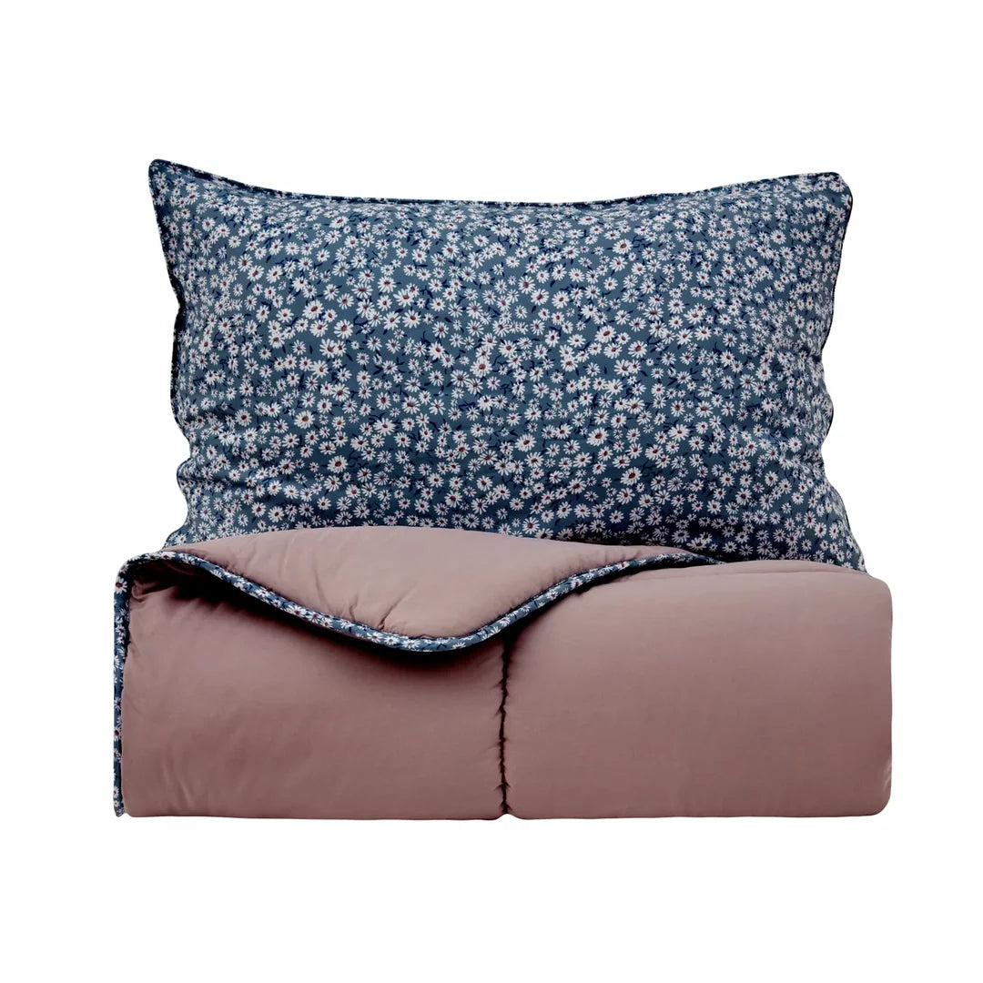 Karaca Dexie Doppel Bettdecken Set Rosa 200x200 50x70 cm