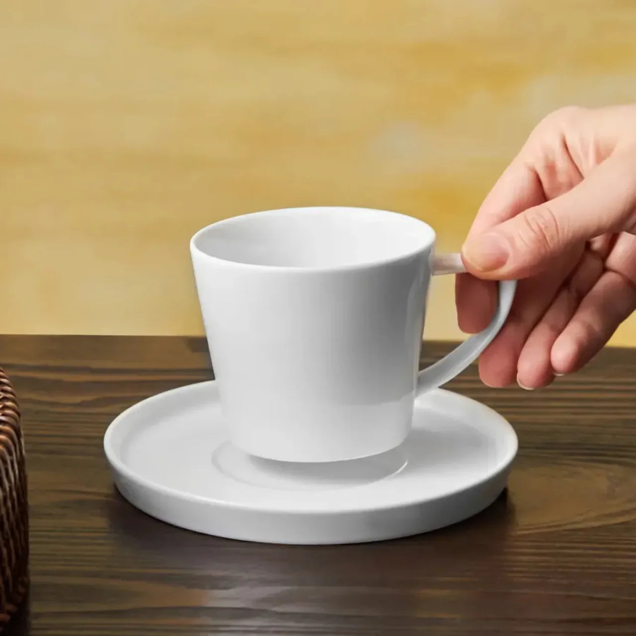Karaca Salvare für 6 Personen Teetasse und Untertasse Set 12 Teilig New Generation Bone 260 ml Weiss