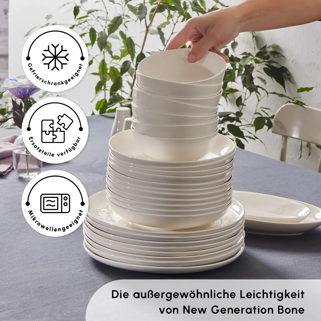 Karaca Forever Bone Allure 41-Teiliges 12-Personen Geschirrset