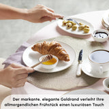 Karaca Elegance Bone Marcelo 26-Teiliges 6-Personen Frühstücksset Gold
