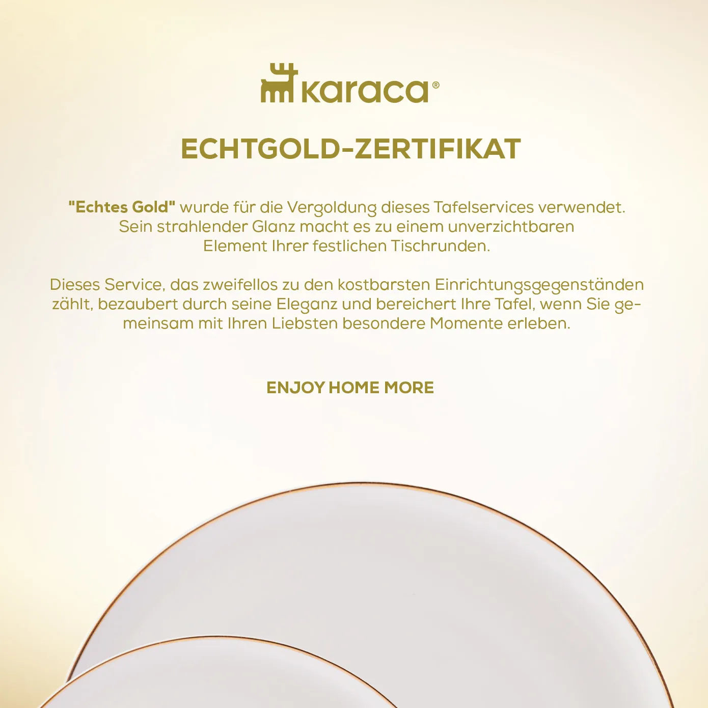 Karaca Elegance Bone Marcelo 26-Teiliges 6-Personen Frühstücksset Gold
