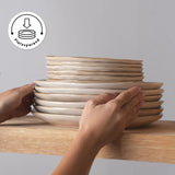 Karaca Aria Beige Reactive Geschirr Set für 6 Personen 24 teilig