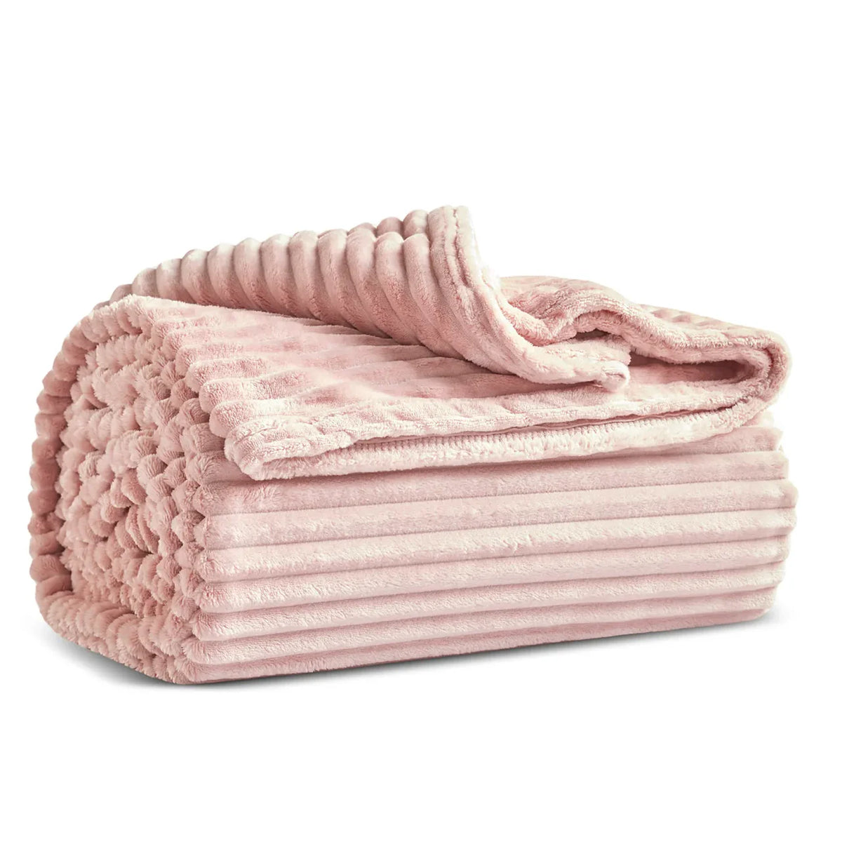 Karaca Ruby Stripe Wellsoft Doppel Decke Rosa