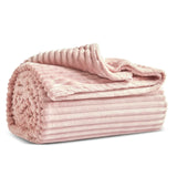 Karaca Ruby Stripe Wellsoft Doppel Decke Rosa
