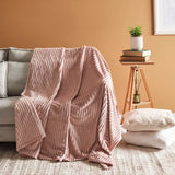 Karaca Ruby Stripe Wellsoft Doppel Decke Rosa