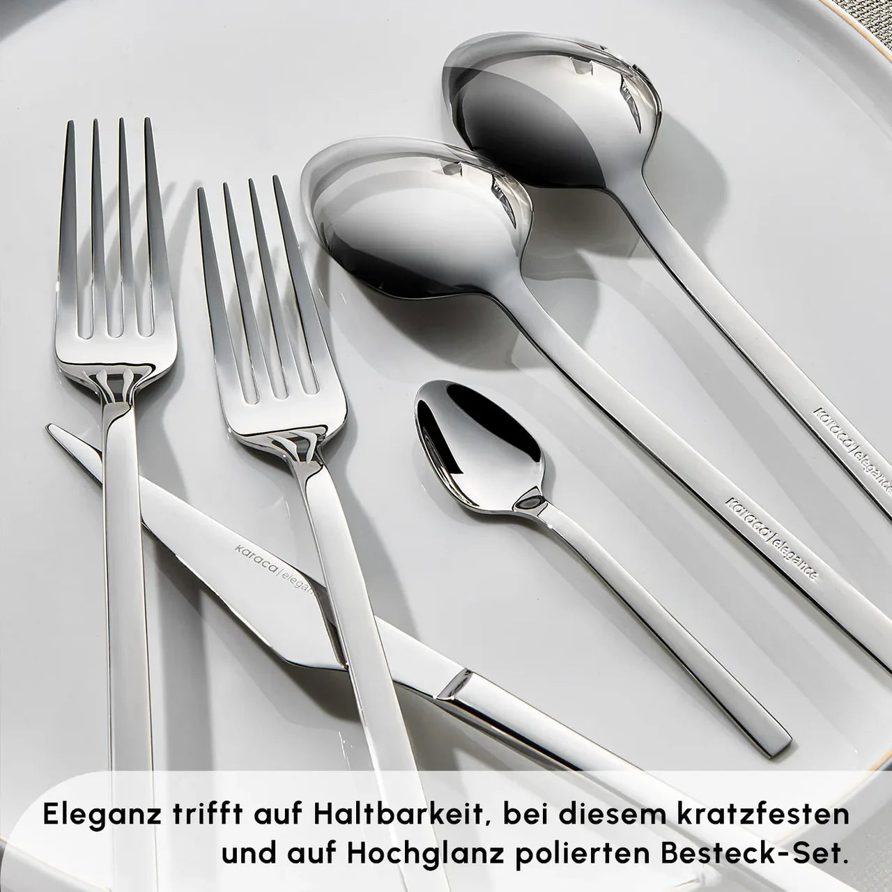 Karaca Sedir Elegance Besteckset für 12 Personen 84 Teilig