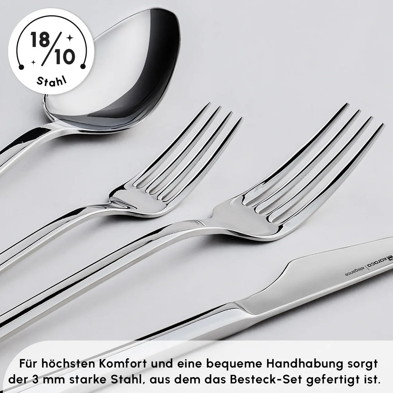 Karaca Sedir Elegance Besteckset für 12 Personen 84 Teilig