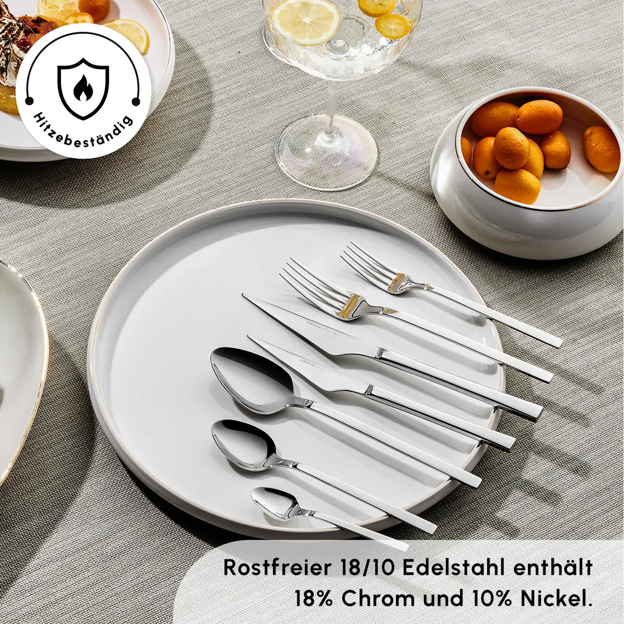 Karaca Sedir Elegance Besteckset für 12 Personen 84 Teilig